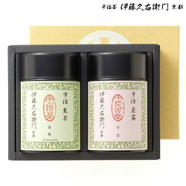 伊藤久右衛門 宇治煎茶・宇治玉露 缶入りセット C-B